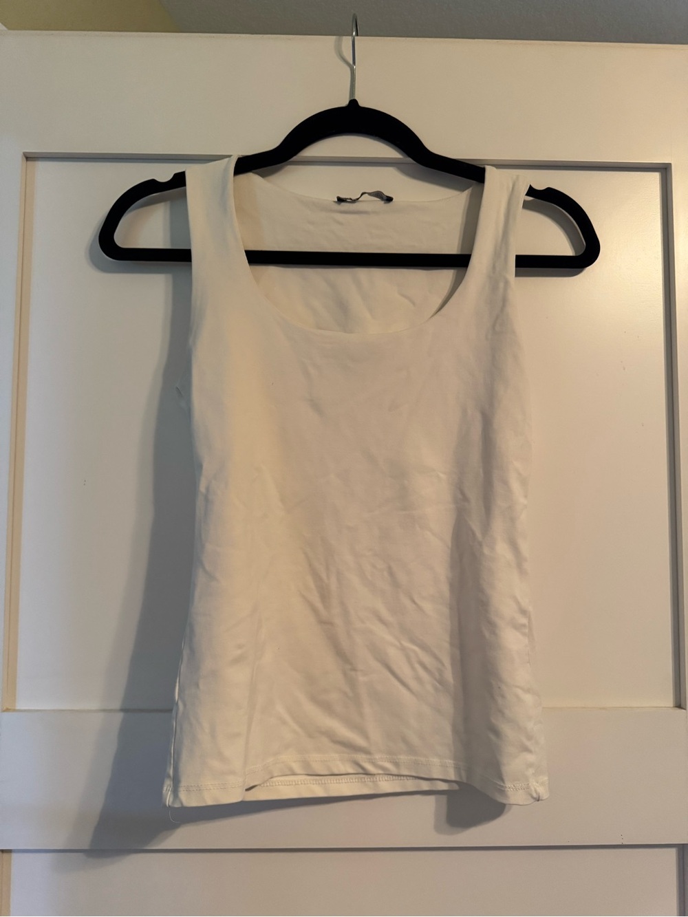 Zara White Scoop Neck Tank Top